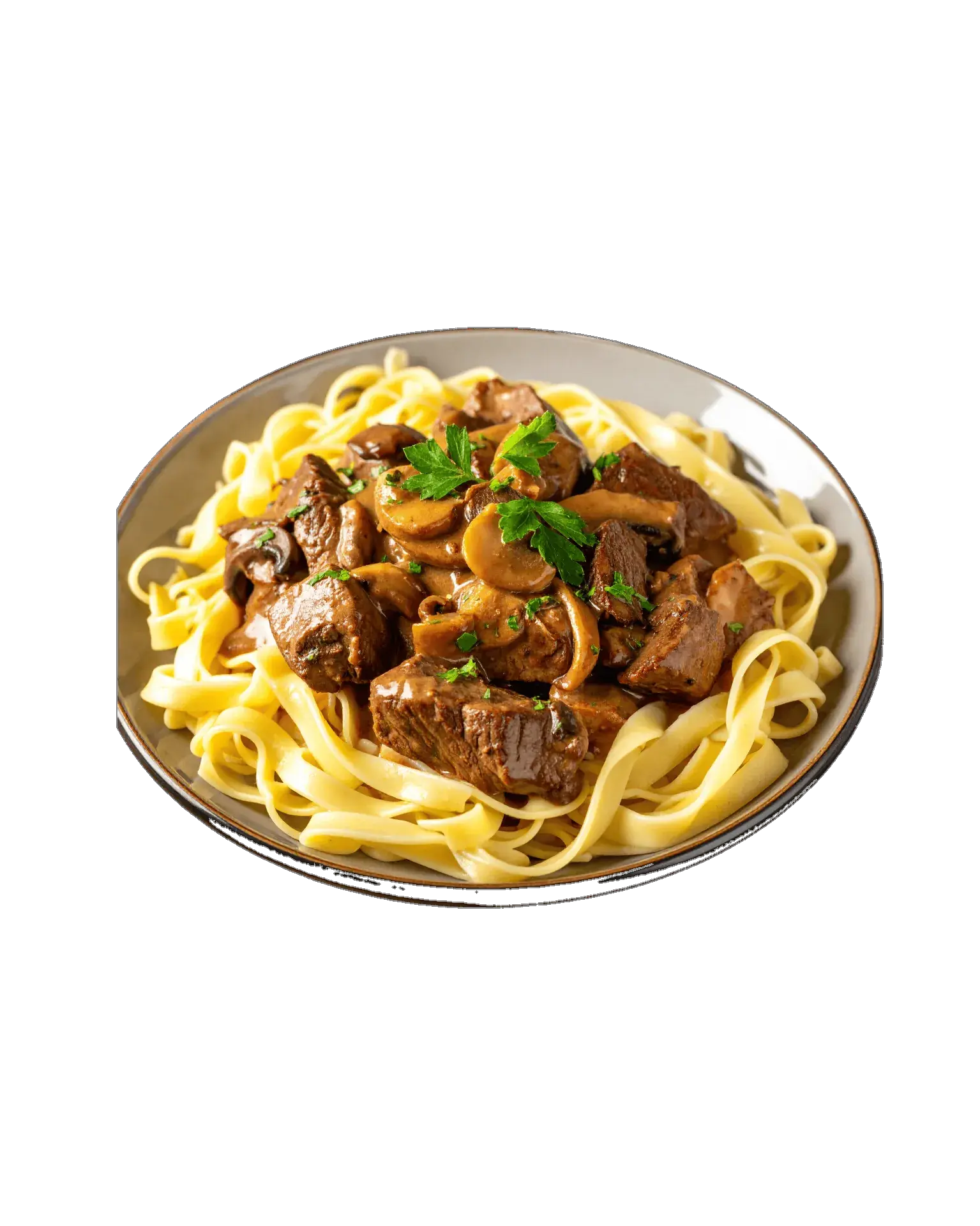 Frisches Essen Arbeitsplatz – Beef Stroganoff